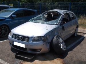 Unfall Gutachten Audi A3 Uebersicht vorne links 73235 Weilheim