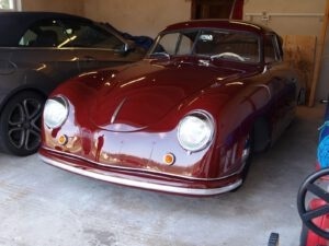 Wertgutachten Porsche 356 1100 Bj 1951 Uebersicht vorne links 75417 Muehlacker